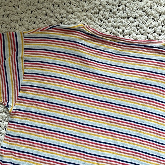 🌈 Madewell Whisper Cotton Crewneck Tee in Rainbow Stripe 🌈 - Picture 7 of 7